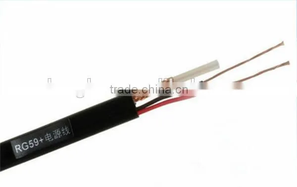 Telecommunications Cctv Cable Full Copper Rg59 Coaxial Cable 2dc Power Insulation Foam China Supplier photo-3