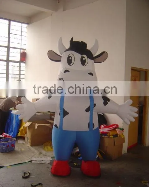 Inflatable Cow Mascot Costume