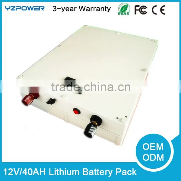 40AH New Lithium Battery 12V Li-ion Super Rechargeable Battery Pack With Battery Charger