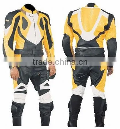 Leather Motor Bike Two Piece Racing Biker Suit