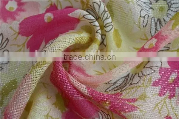 Floral Pattern Printed Wool Scarf With Fringe photo-5