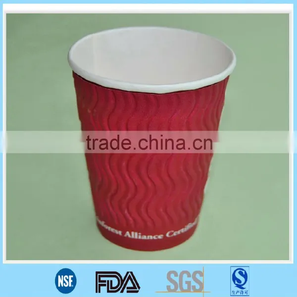 Tripple Wall Hot Paper Cup; Ripple Wall Insulated Hot Paper Cup; Individual Wrapped Paper Cup photo-2