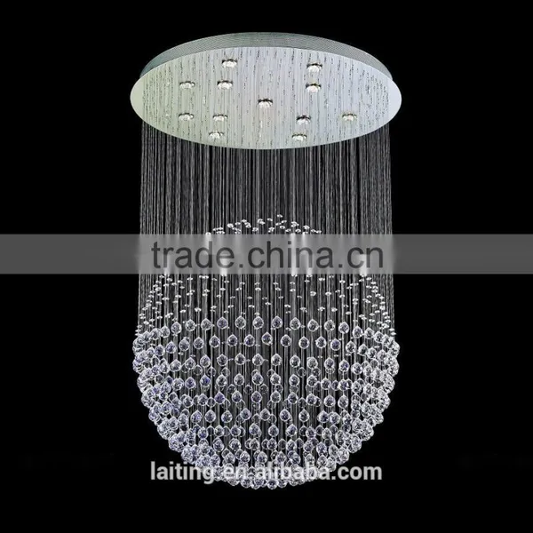 Stainless Steel Crystal Ball Chandelier Lights photo-2