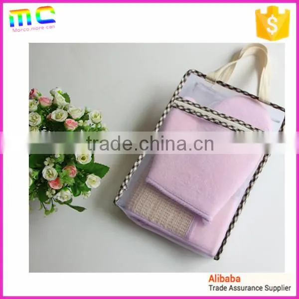 a Set of Make up Bath Sponge Ball and Body Back Belt With Beautiful Package photo-3
