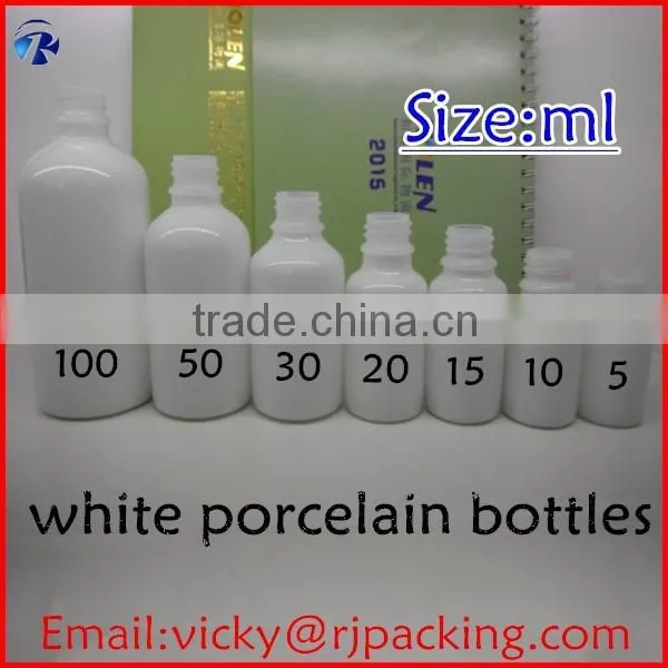White Porcelain Glass Bottle/fancy Glass Dropper Bottle/essential Oil Bottle photo-2