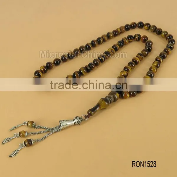 Green Tiger Eye Tesbih 10MM Islam Rosary Tasbeeh Tespih Bead Muslim Bracelet Prayer Beads Quality Choice photo-6