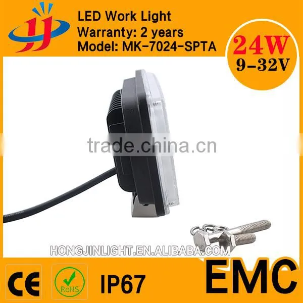 IP67 Spot/flood Beam Auto Led Work 24W Led Truck Lights photo-3