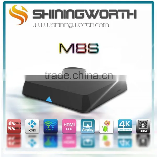 M8S 2G/8G Quad Core Android TV Box 5.0gWifi Google H.265 Bluetooth Amlogic S812 Android tv Box