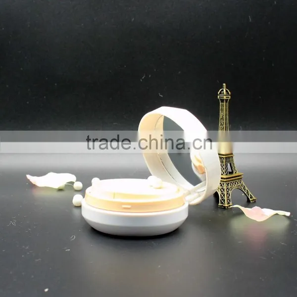 White Compact Powder Case With Mirror photo-2