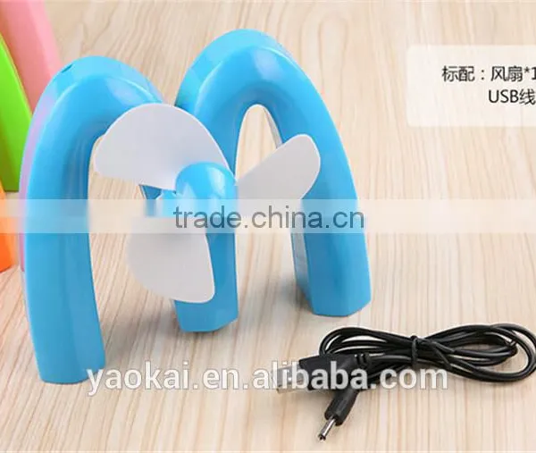 Portable M-Shaped USB Rechargeable Battery Mini Fan For Desktop photo-5