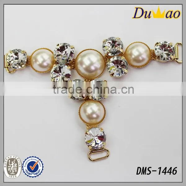 Pearl Crystal Ladies Shoe Decoration for Woman Sandal