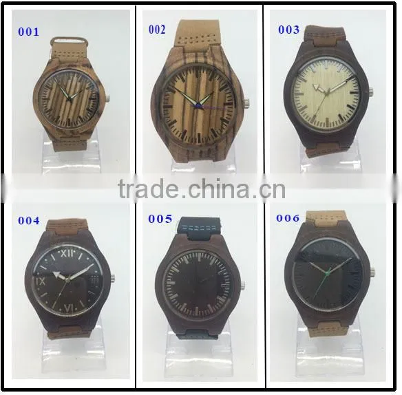 Genuine Leather Band Wooden Watch With Your Logo photo-2