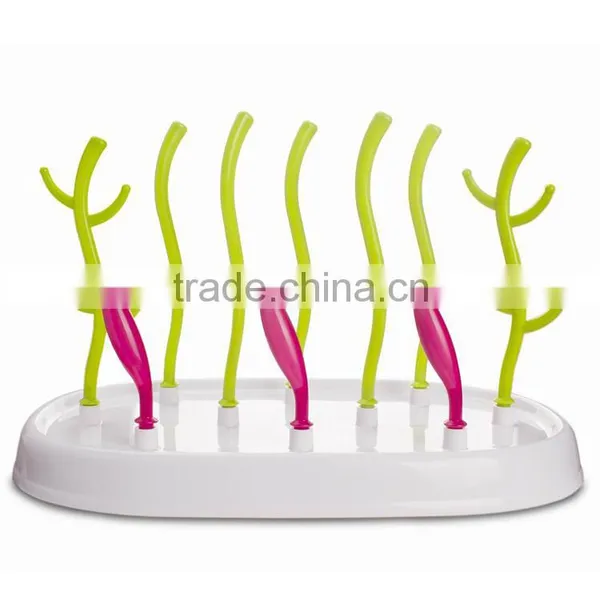 New Products Durable FDA Standard Tree Shape pp Bottle Dryer With Dust Cover photo-2