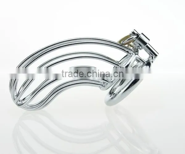 Girls Lock The Steel Anal Lock Penis Ring Sex Toy Chastity Cock Cage photo-5