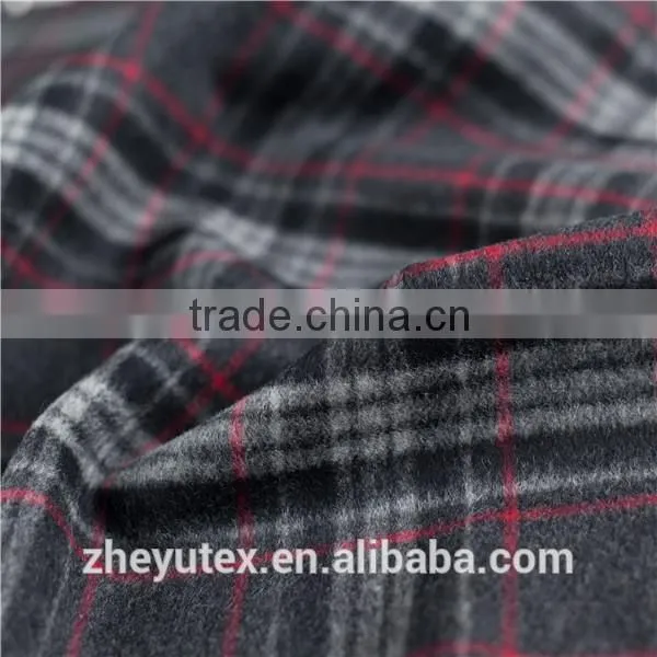 Double Face Over Coating Check and Plaid Woolen Fabric