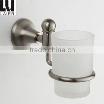 new design hot-sale satin nickel bathroom accessories set tumbler holder 31138