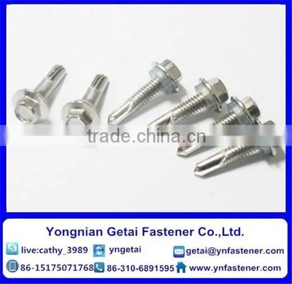 Self-Tapping Screws With Slotted Pan/round Head,DIN933/931,with Black /yellow Zinc Plated/blue White photo-4
