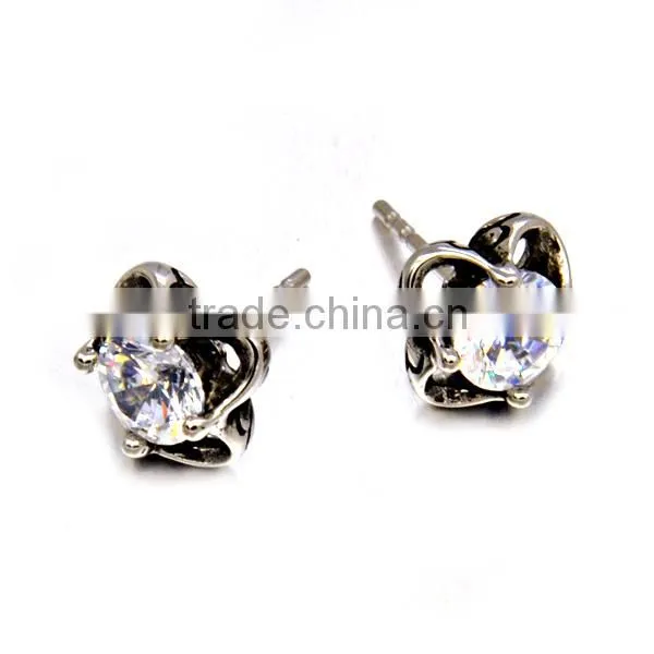 New Arrival New Style Customzed Earrings Fashion Big cz Stud Earrings photo-3