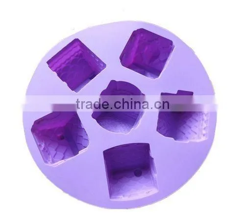6 Cavity 3D Mini House Shape Silicone Cake Mold Chocolate Mold photo-3