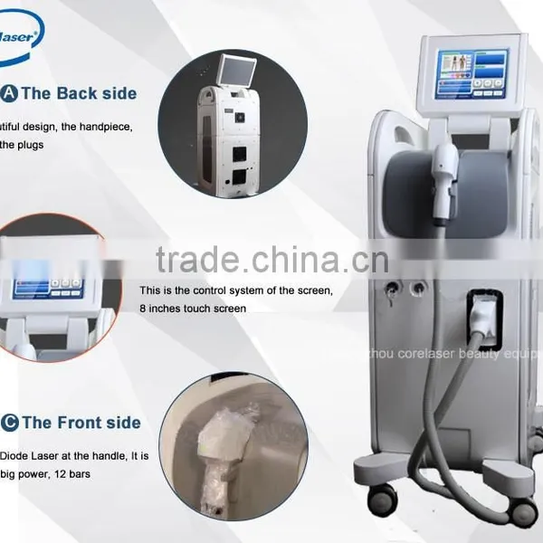 1-120j/cm2 808nm Diode Laser Hair Lady / Girl Removal Permanent Speed Removal Hair photo-2