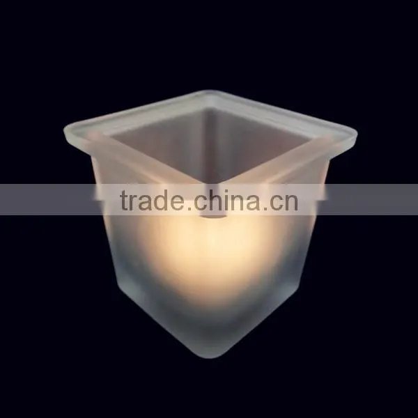 Candle Holder /clear Glass Frosted Wax Storage Empty Jar photo-5