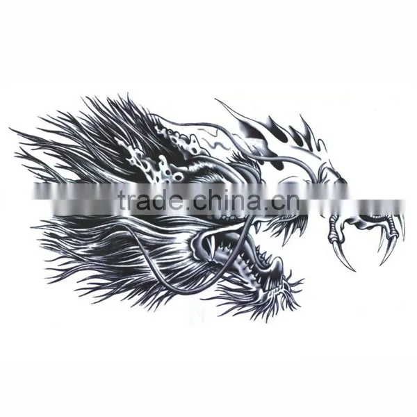 Dragon Tattoo Sticker for Chest Tattoo Black White Tattoo Sticker Amazon OEM Designs photo-3