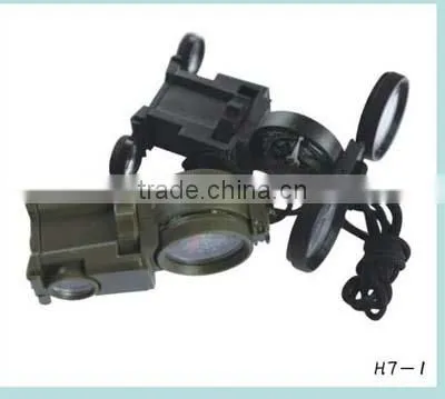 Compass, with foldable binocular and magnifier