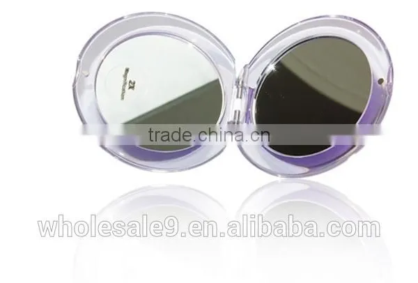 Acrylic Folding Pocket Costmetic Mirror Pink, Blue, Yellow, Green photo-3