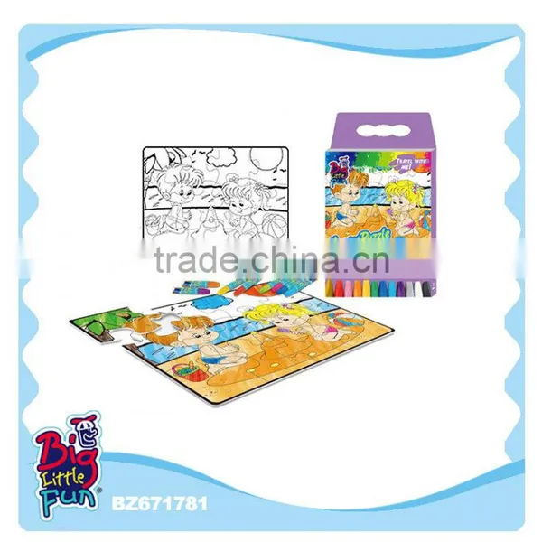 Kids DIY innovative puzzle games crayon painting toys for children