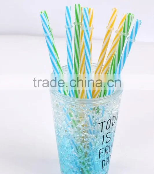 Striped Long Drinking Straws fo Party Decoration