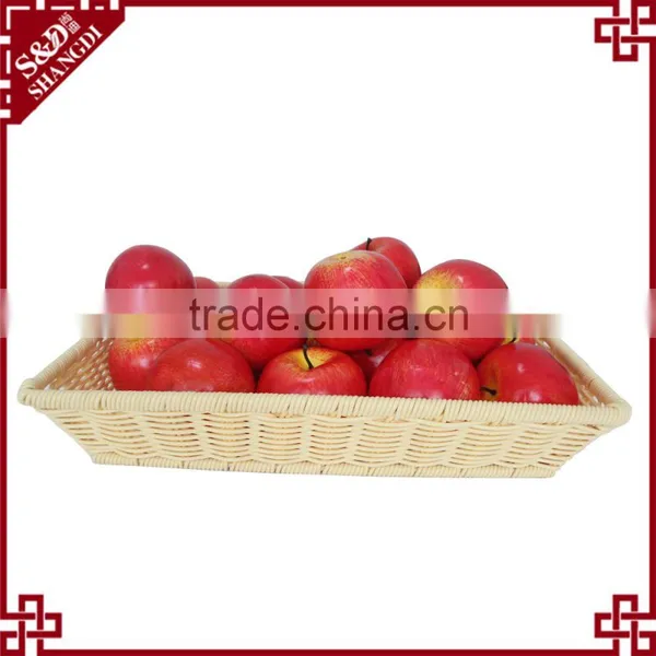 Plastic Rattan Woven Vegetable Storage Equipment for Food Display photo-2
