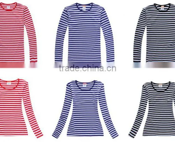2015 New Fashion Wholesale Black Yellow Red Blue and White Horizontal Striped Shirt Vertical Striped Men t Shirt photo-6