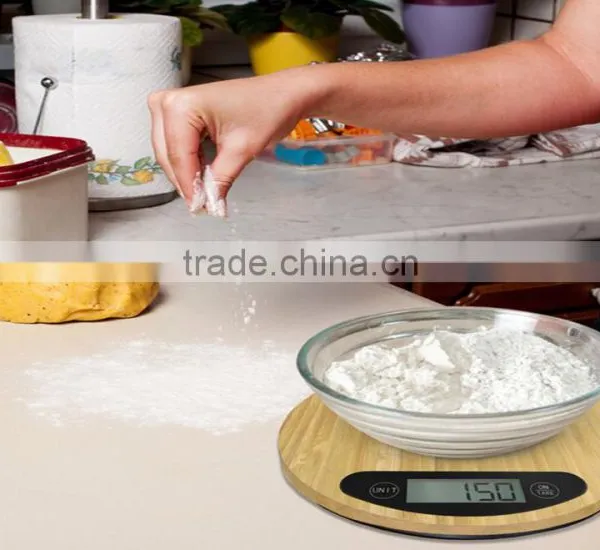 Excellent Design Bamboo Platform Digital Kitchen Scale photo-4