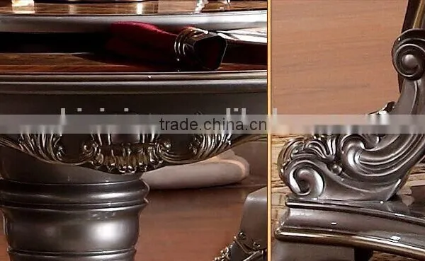 BISINI European Classic Dining Room Sets, Exquisite Carved Dining Table & Chairs Set, Round Dining Table and Chairs (BF01-ML017) photo-3