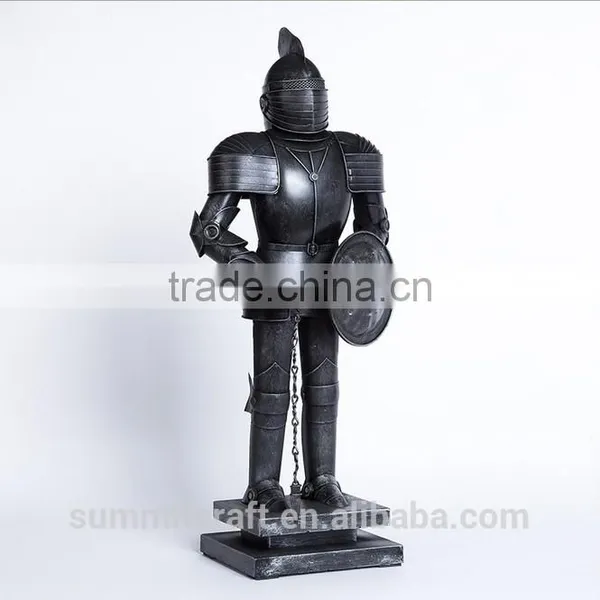 Wholesale Vintage Metal Knight Statue Bar Decor photo-4