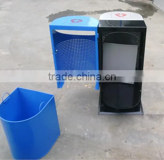 Arlau Metal Steel Recycling Bin 2 Compartments photo-5