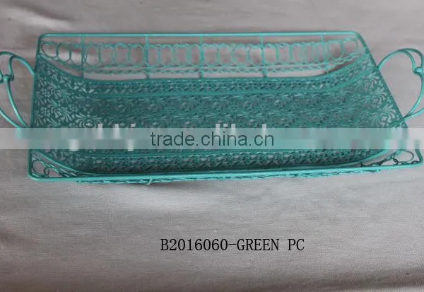 Iron Wire Rectangle Plate With Handle photo-2