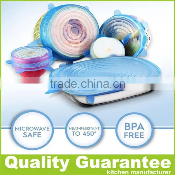 2016 Hot Selling Food Grade Eco-friendly Silicone Lid Silicone Stretch Lid photo-5