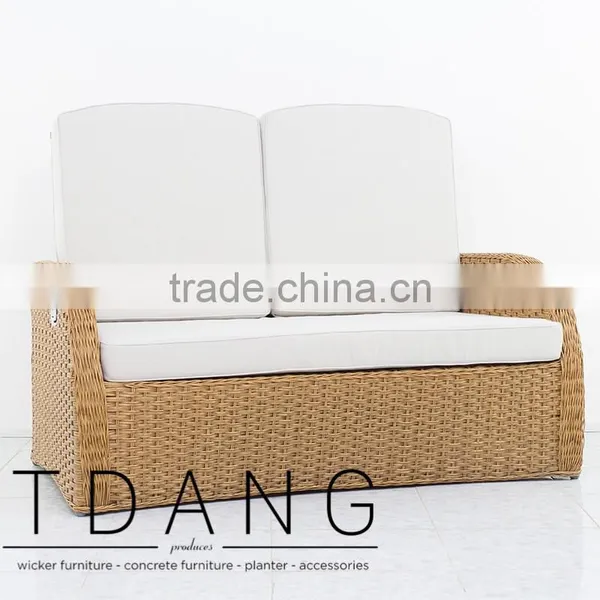 Mandalay Outdoor Patio Bench - Vietnam Wicker Furniture - ConversationFurniture photo-2