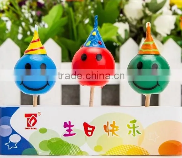Wholesale Smile Face Birthday Candle for Children Celebration photo-2