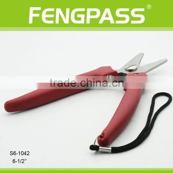 S6-1042 6-1/2'' Soft PP Handle With Stainless Steel Blade Cutting Snips Garden Scissors photo-4