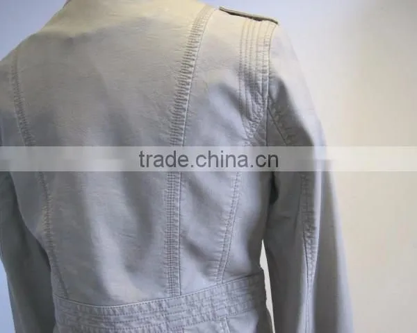 Men's Apparel Top Quality Wenzhou pu Leather Jacket photo-6