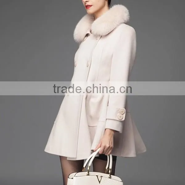 Newest Design Winter Good Quality European Fashion Wear White Coats photo-3