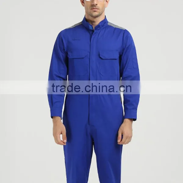 Wholesale Blue Color 100 Cotton Mechanic Working Coverall photo-2