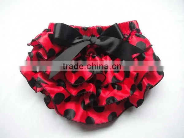 Polk Dots Baby Underwear Wholesale Knit Ruffle Diaper Cover Infant Bloomers photo-3