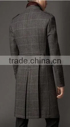 2014 Latest Style Formal Occasion Slim Fit Mens Cashmere Britsh Hot Style Men Coat photo-2