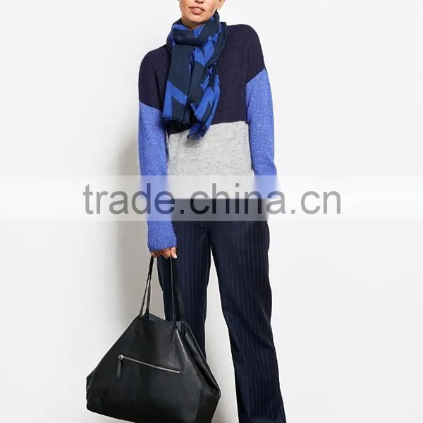 Custom Brand Sweaters Ladies Three Color Fashion Korean Knitted Cardigan For Women photo-2