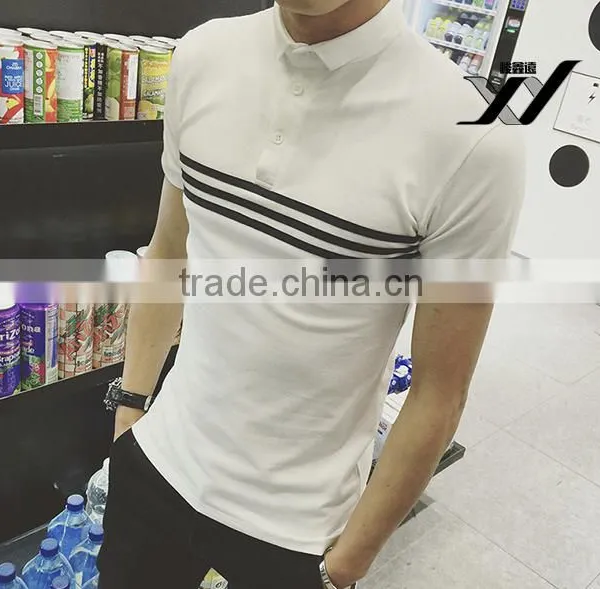 Men Fashion Simple Design Polo Short Sleeve Shirt photo-2