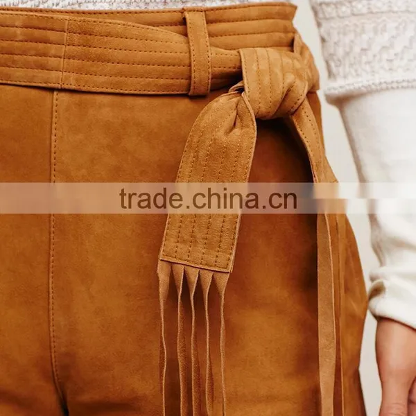 EY0592P 2016 Latest High Waisted Shorts Suede Shorts for Women photo-3