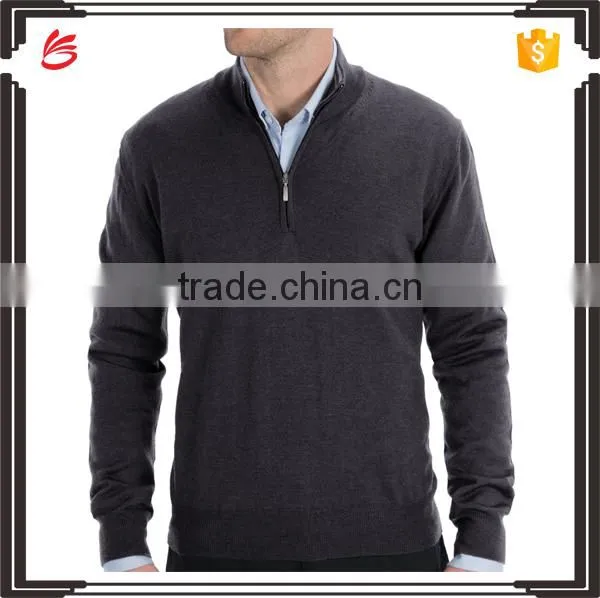 Mens Fashion Thick Sweater Stand Collar Knitting Plain Cashmere Pullover,Sweater photo-3
